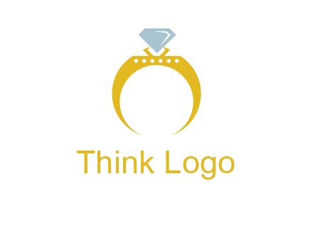 solitaire diamond gold engagement ring logo
