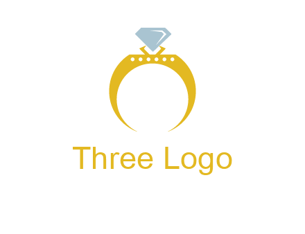 solitaire diamond gold engagement ring logo