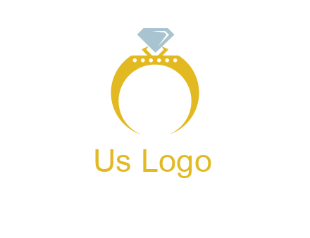 solitaire diamond gold engagement ring logo