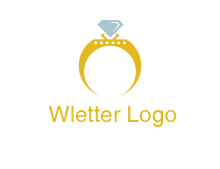 solitaire diamond gold engagement ring logo