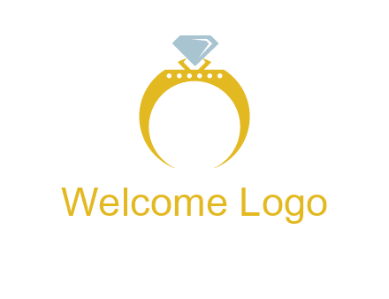 solitaire diamond gold engagement ring logo
