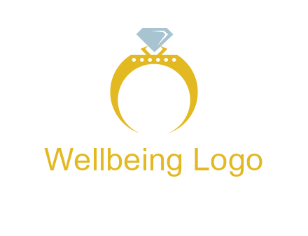 solitaire diamond gold engagement ring logo