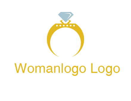 solitaire diamond gold engagement ring logo