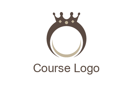 ring with a crown mounting logo