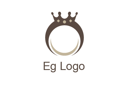 ring with a crown mounting logo