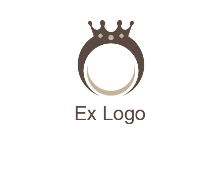 ring with a crown mounting logo