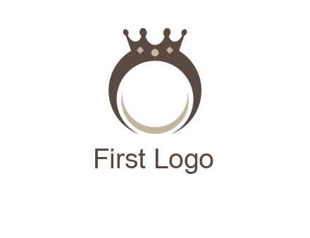 ring with a crown mounting logo