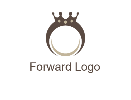 ring with a crown mounting logo