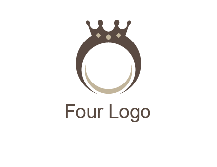 ring with a crown mounting logo