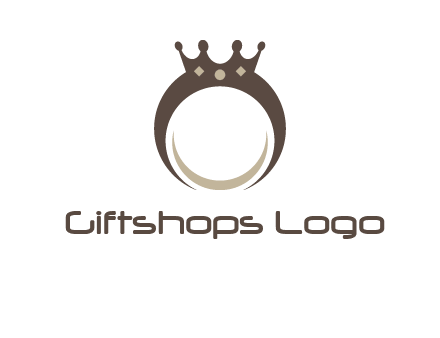 ring with a crown mounting logo