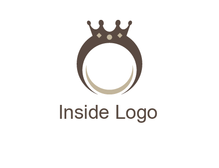 ring with a crown mounting logo