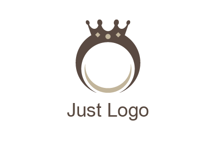 ring with a crown mounting logo