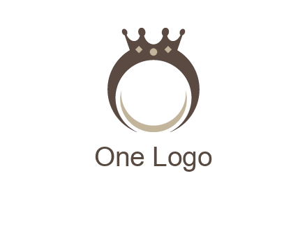 ring with a crown mounting logo