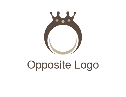 ring with a crown mounting logo
