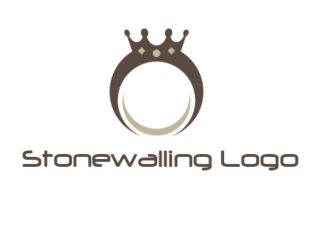 ring with a crown mounting logo