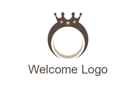 ring with a crown mounting logo