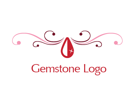 shiny ruby or gemstone logo