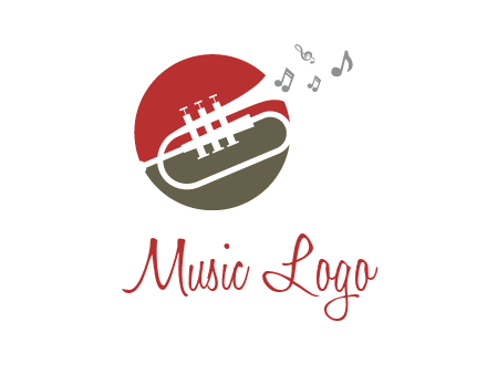 music coming from trumpet logo