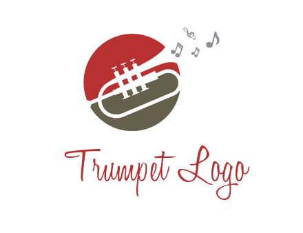 music coming from trumpet logo