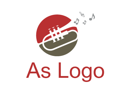 music coming from trumpet logo