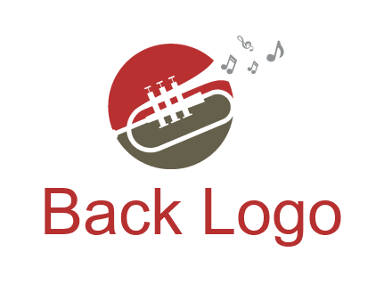 music coming from trumpet logo