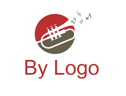 music coming from trumpet logo