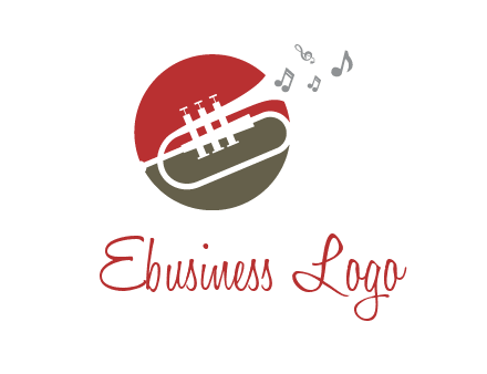 music coming from trumpet logo