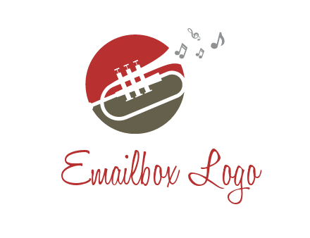music coming from trumpet logo
