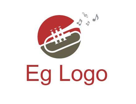 music coming from trumpet logo