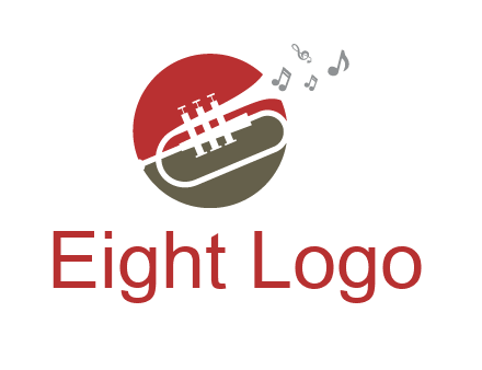 music coming from trumpet logo