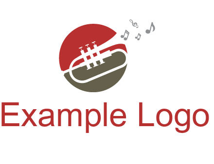 music coming from trumpet logo
