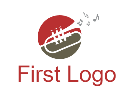 music coming from trumpet logo