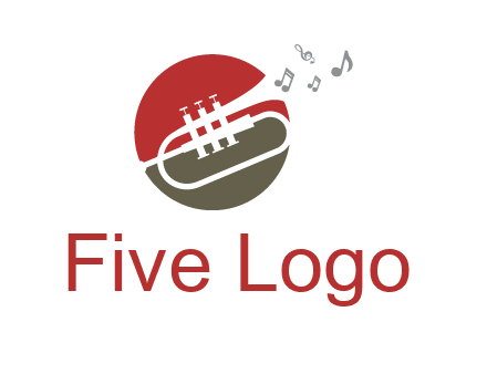 music coming from trumpet logo