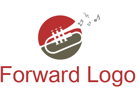 music coming from trumpet logo