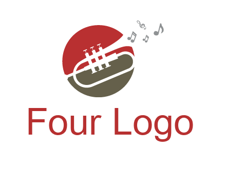 music coming from trumpet logo