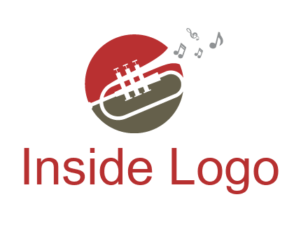 music coming from trumpet logo