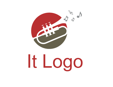 music coming from trumpet logo