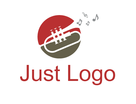 music coming from trumpet logo