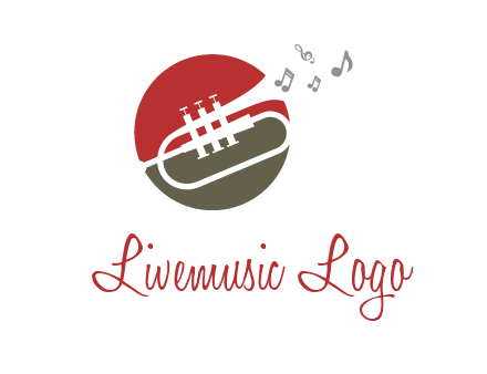 music coming from trumpet logo