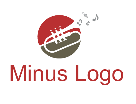 music coming from trumpet logo