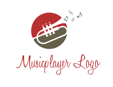 music coming from trumpet logo