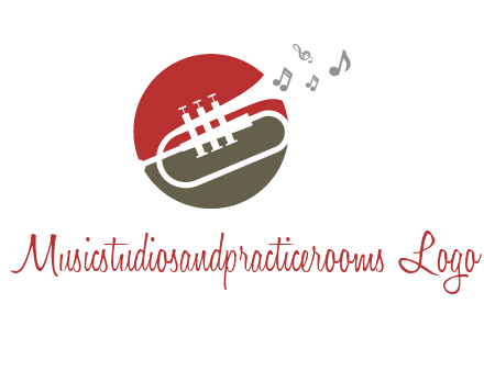music coming from trumpet logo