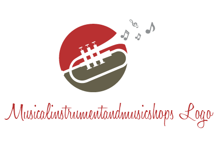 music coming from trumpet logo