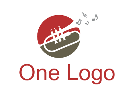 music coming from trumpet logo