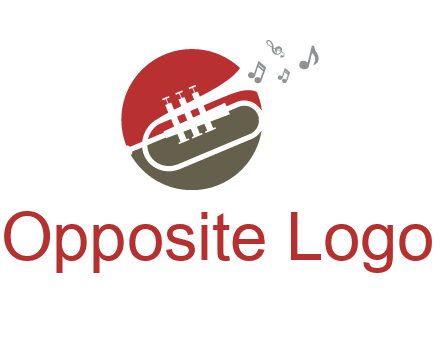 music coming from trumpet logo