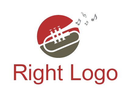music coming from trumpet logo