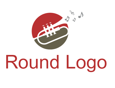 music coming from trumpet logo