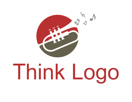 music coming from trumpet logo