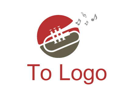 music coming from trumpet logo