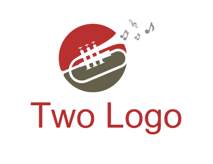 music coming from trumpet logo